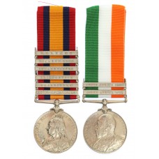 Queen's South Africa (6 Clasps) and King's South Africa (2 Clasps) Medal Pair - Pte. E. Attreed, 1st Bn. Essex Regiment