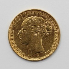 1881 S Victoria 22ct Gold Full Sovereign Coin (Sydney Mint)