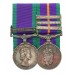 Scarce 1962 General Service Medal (Clasp - Northern Ireland) and Accumulated Campaign Service Medal (with 3 Clasps) Pair with Medallion, Badges, Boxes, Certificates, Etc. - Pte. R. Ashall, 7th / 10th (City of Belfast) Bn. Ulster Defence Regiment