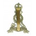Royal Pioneer Corps White Metal Cap Badge - King's Crown
