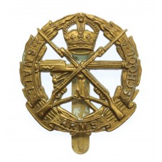 Small Arms School Brass Cap Badge - King's Crown