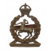 Royal Army Veterinary Corps (R.A.V.C.) Officer's Service Dress Cap Badge - King's Crown