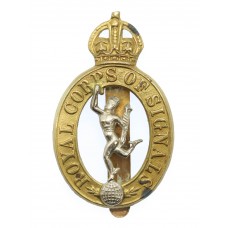 Royal Corps of Signals Cap Badge - King's Crown (1st Pattern)