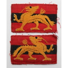 Pair of HQ Land Forces Hong Kong Cloth Formation Signs