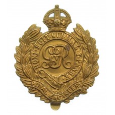 George V Royal Engineers Economy Cap Badge (Non Voided Centre)