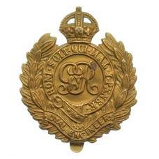 George V Royal Engineers Economy Cap Badge (Non Voided Centre)