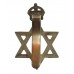 Rare Army Chaplains Department WW1 Jewish Chaplains Cap Badge - King's Crown