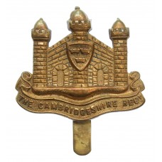 Cambridgeshire Regiment WW1 All Brass Economy Cap Badge