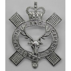 Queen's Own Highlanders (Seaforth and Camerons) Anodised (Staybrite) Pipers Cap Badge