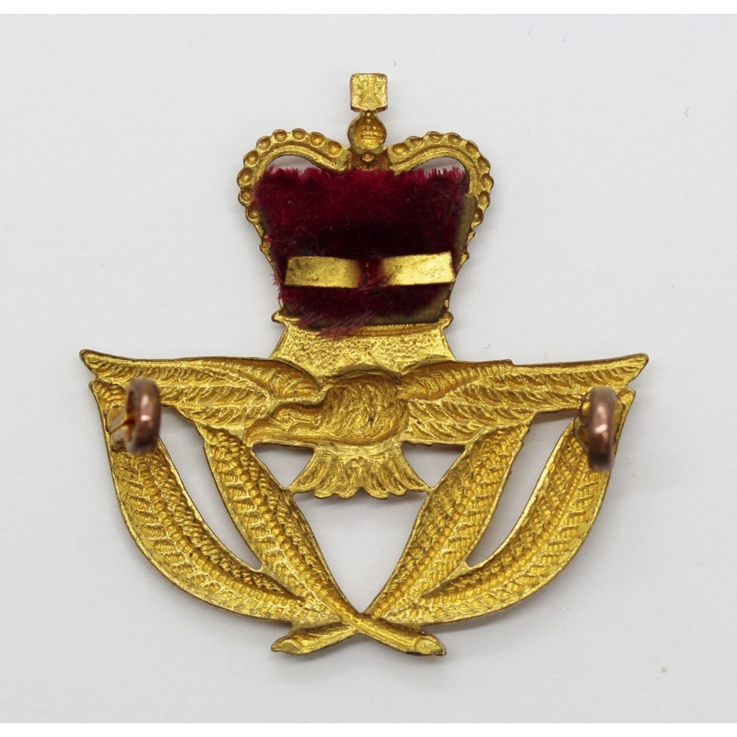 Royal Air Force (R.A.F.) Warrant Officer's Beret Badge - Queen's Crown