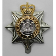 Devonshire Regiment Anodised (Staybrite) Cap Badge - Queen's Crown