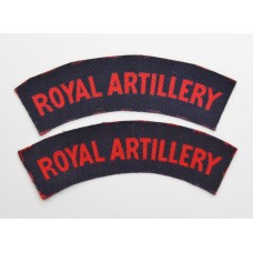 Pair of Royal Artillery Printed Shoulder Titles