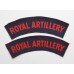 Pair of Royal Artillery Printed Shoulder Titles