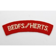 Bedfordshire & Hertfordshire Regiment (BEDFS.AND HERTS.) Cloth Shoulder Title