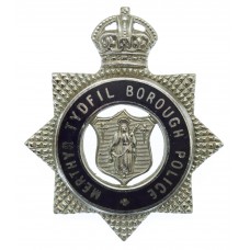 * Merthyr Tydfil Borough Police Senior Officer's Enamelled Cap Badge - King's Crown