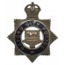 Oxford City Police Senior Officer's Sterling Silver & Enamel Cap Badge - King's Crown