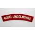 Royal Lincolnshire Regiment (ROYAL LINCOLNSHIRE) Cloth Shoulder Title