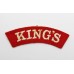 The King's Regiment (KING'S) Cloth Shoulder Title