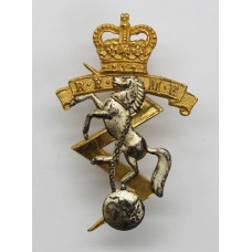 Royal Electrical & Mechanical Engineers (R.E.M.E.) Officer's Dress Cap Badge - Queen's Crown