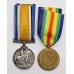 WW1 British War & Victory Medal Pair - Pte. S. Robinson, Cheshire Regiment - Wounded