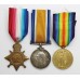 WW1 1914-15 Star Medal Trio - Pte. G. Lyne, 17th (2nd City Pals) Bn. Manchester Regiment - Wounded In Action (Somme)