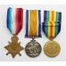 WW1 1914-15 Star Medal Trio - Pte. G. Lyne, 17th (2nd City Pals) Bn. Manchester Regiment - Wounded In Action (Somme)