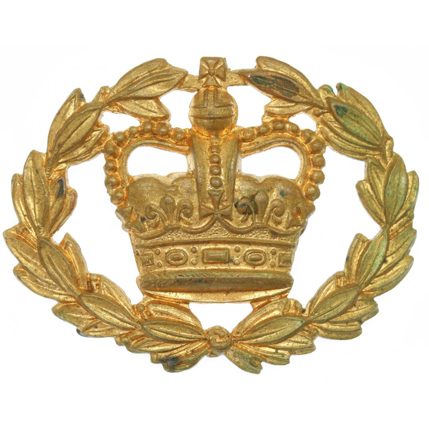 British Army Warrant Officer Class 2 Woii Brass Arm Badge Queens Crown