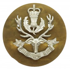 Queen's Own Highlanders Anodised (Staybrite) Cap Badge