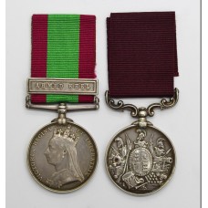 Afghanistan 1878-80 Medal (Clasp - Ahmed Khel) and Long Service & Good Conduct Medal - Pte. T. Haywood, 59th (2nd Nottinghamshire) Regiment of Foot / East Lancashire Regiment