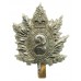 Canadian 2nd Queen's Own Rifles of Canada Cap Badge - Queen's Crown
