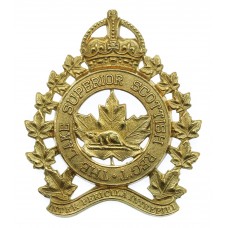 Canadian Lake Superior Scottish Regiment Cap Badge - King's Crown