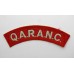 Queen Alexandra's Royal Army Nursing Corps (Q.A.R.A.N.C.) Cloth Shoulder Title