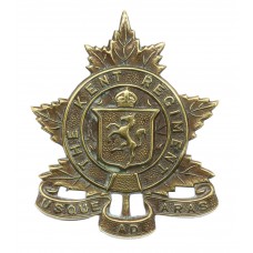 Canadian The Kent Regiment Cap Badge - King's Crown