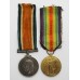 WW1 British War & Victory Medal Pair - Pte. E.W. Whittaker, Loyal North Lancashire Regiment