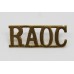 Royal Army Ordnance Corps (R.A.O.C.) Brass Shoulder Title