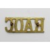 Royal Army Ordnance Corps (R.A.O.C.) Brass Shoulder Title