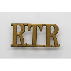 Royal Tank Regiment (R.T.R.) Brass Shoulder Title