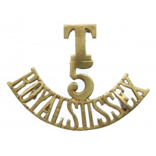 5th Territiorial Bn. Royal Sussex Regiment (T/5/ROYAL SUSSEX) Shoulder Title