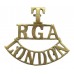 London Territorials Royal Garrison Artillery (T/RGA/LONDON) Shoulder Title