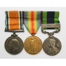 WW1 British War Medal, Victory Medal and India General Service Medal (Clasp - Waziristan 1921-24) Group of Three - Captain T.R. Dawe, 5-8th Punjab Regiment