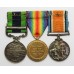 WW1 British War Medal, Victory Medal and India General Service Medal (Clasp - Waziristan 1921-24) Group of Three - Captain T.R. Dawe, 5-8th Punjab Regiment
