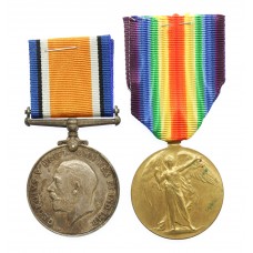 WW1 British War & Victory Medal Pair - Pte. J.W. Frost, York & Lancaster Regiment