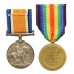 WW1 British War & Victory Medal Pair - Pte. J.W. Frost, York & Lancaster Regiment