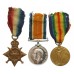 WW1 1914-15 Star Medal Trio - Pte. E. Bright, Royal Warwickshire Regiment