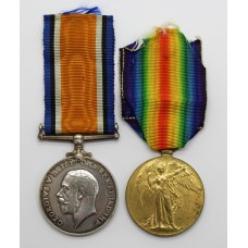 WW1 British War & Victory Medal Pair - Pte. N. Reynolds, Army Service Corps