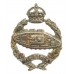 Royal Tank Regiment Officer's Sterling Silver Cap Badge - King's Crown