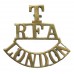 London Territorials Royal Field Artillery (T/R.F.A/LONDON) Shoulder Title