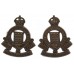 Pair of Royal Army Ordnance Corps (R.A.O.C.) Officer's Service Dress Collar Badges - King's Crown