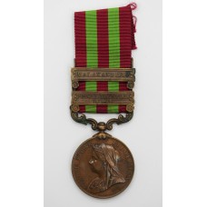 1895 India General Service Medal (Bronze) (Clasps - Punjab Frontier 1897-98, Malakand 1897) - Sweeper Chagatta, Indian Medical Department