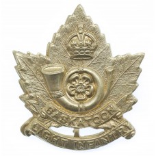 Canadian Saskatoon Light Infantry Cap Badge - King's Crown